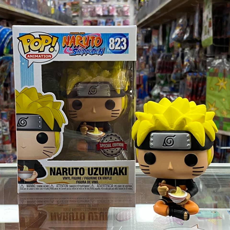 Funko Pop! Animation: Naruto - Naruto Uzumaki with noodle #823 Vinyl Figure Special Edition Sticker!