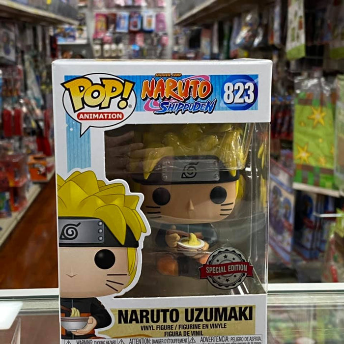 Funko Pop! Animation: Naruto - Naruto Uzumaki with noodle #823 Vinyl Figure Special Edition Sticker!
