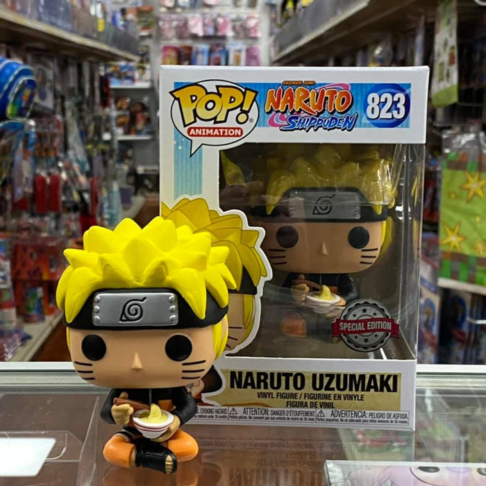 Funko Pop! Animation: Naruto - Naruto Uzumaki with noodle #823 Vinyl Figure Special Edition Sticker!