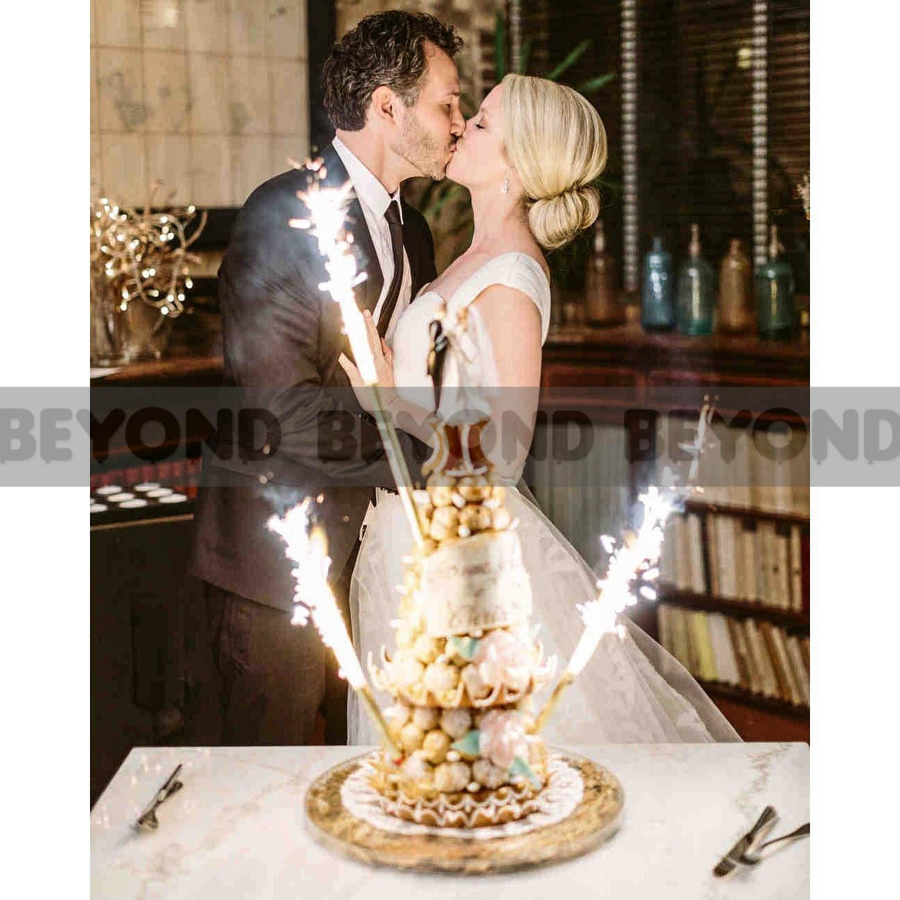 Sparkling Candles Birthday Party Wedding Sparklers Green Candle 6"