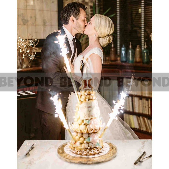 Sparkling Candles Birthday Party Wedding Sparklers Green Candle 6"