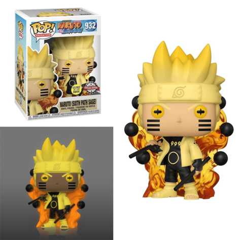 Funko Pop! Animation: Naruto - Naruto Six Path Sage Vinyl Figure #932 GLOW IN THE DARK! SPECIAL EDITION
