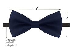 Kids Matching Set - Navy Blue Toddler Suspender and Bow Tie