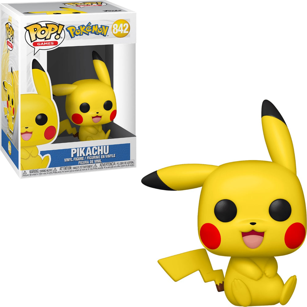 Funko Pop! Games: Pokemon - Pikachu (Sitting) Vinyl Figure #842