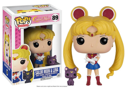 Funko Pop! Animation: Sailor Moon - Sailor Moon With Luna #89 Vinyl Figure