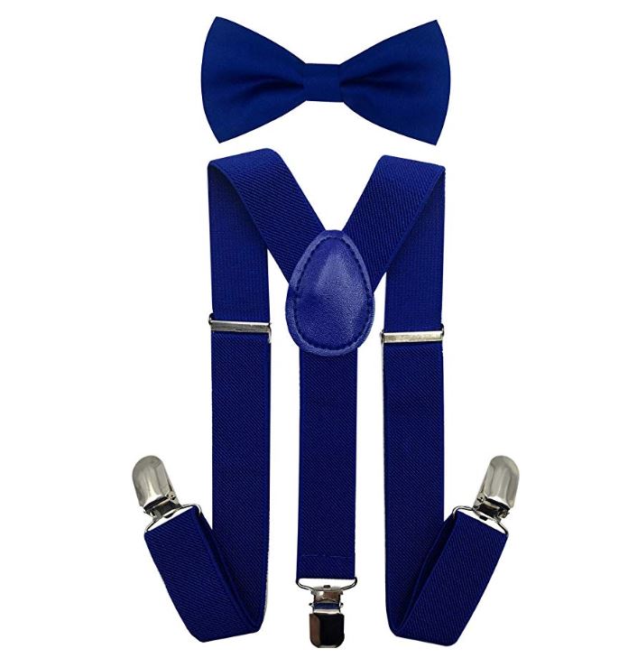 Kids Matching Set - Royal Blue Toddler Suspender and Bow Tie