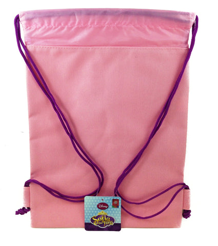 Disney Sofia The First Drawstring Backpack Gym Tote Bags