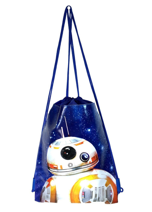 Star Wars BB-8 ROBOT Drawstring Backpack School Sport Blue Gym Bag