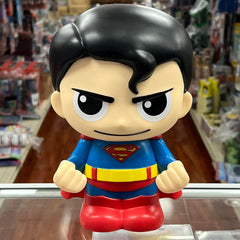 Monogram Superman Cute PVC Figural Bust Bank for Coins 9"x 7"x 5"