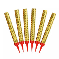 Sparkling Candles Birthday Candles Party Wedding Sparklers Gold Candles 6"