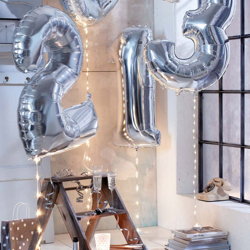 Giant 34" Mylar Silver Foil Letter Balloons **HELIUM/AIR ARE NOT INCLUDED**