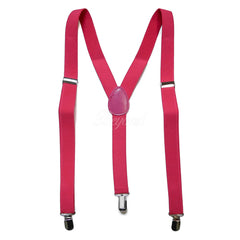 Hot Pink Matching Set Suspender and Bow Tie