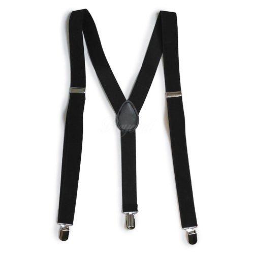 Black Matching Set Suspender and Bow Tie