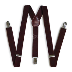 Burgundy Matching Set Suspender and Bow Tie