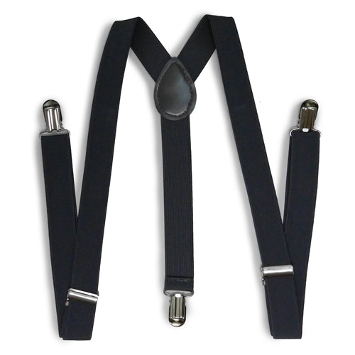 Dark Gray Matching Set Suspender and Bow Tie