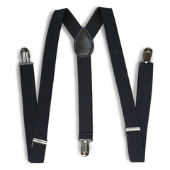 Dark Gray Matching Set Suspender and Bow Tie