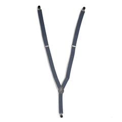 Light Gray Matching Set Suspender and Bow Tie