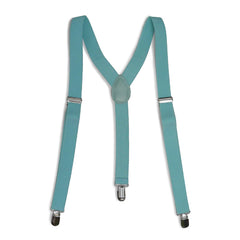 Mint Blue Matching Set Suspender and Bow Tie