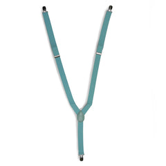 Mint Blue Matching Set Suspender and Bow Tie