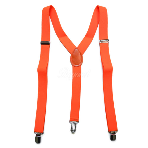 Orange Matching Set Suspender and Bow Tie
