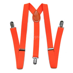 Orange Matching Set Suspender and Bow Tie