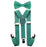 Kids Matching Set - Mint Green Teal Toddler Suspender and Bow Tie