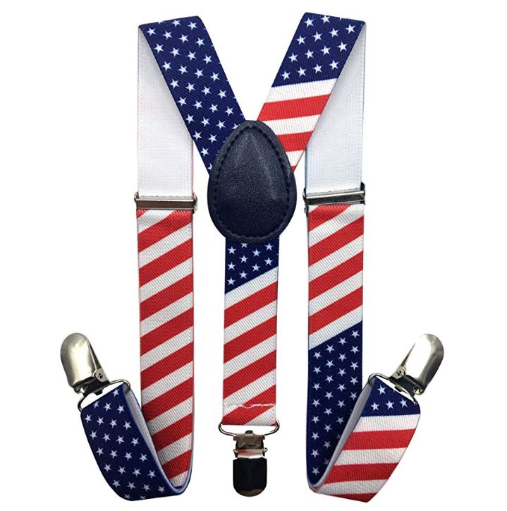 Kids Matching Set - USA Flag July 4th Toddler Suspender and Bow Tie