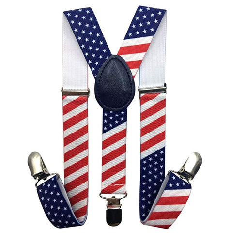 Kids Matching Set - USA Flag July 4th Toddler Suspender and Bow Tie
