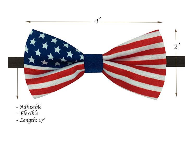Kids Bow Ties - Toddler USA Flag July 4th Bow Tie