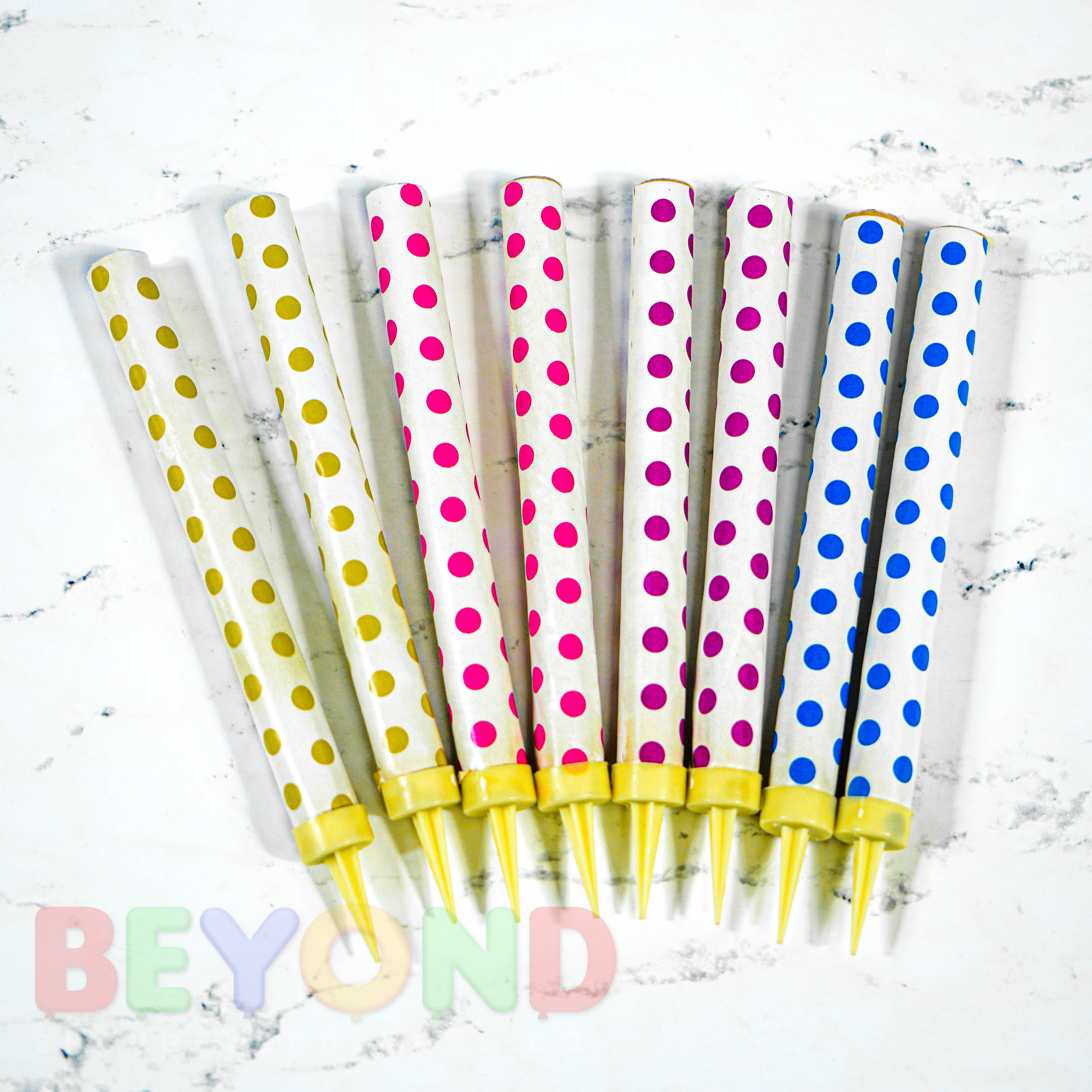 Sparkling Candles Polka Dots 8PC