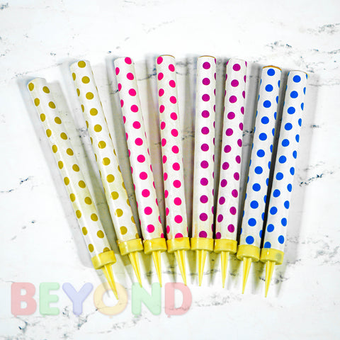 Sparkling Candles Polka Dots 8PC
