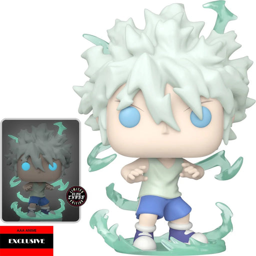 Funko  Pop! HUNTER X HUNTER Killua Zoldyck Godspeed Vinyl Figure - AAA Anime Exclusive COMMON + CHASE BUNDLE