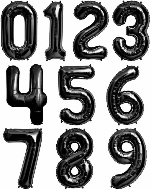 Giant 34" Mylar Foil Black Number Balloons W/ Helium **IN-STORE PICKUP ONLY IN NORTH  COVINA**