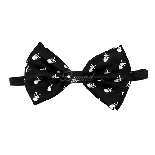 Halloween Skull Matching Set Suspender and Bow Tie