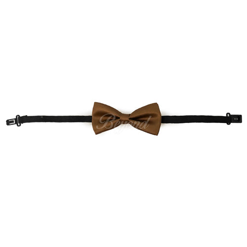 Kids Toddler Dark Brown Matching Set Suspender and Bow Tie