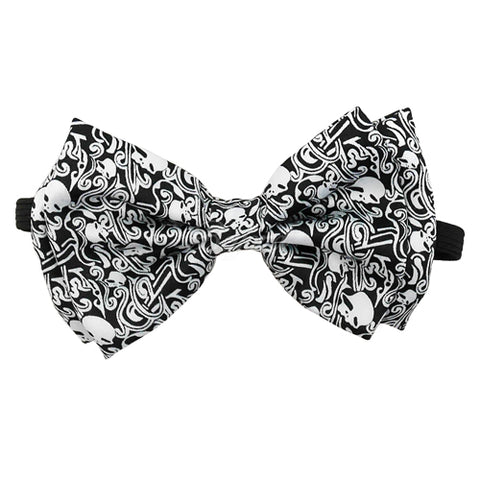 Halloween Skeleton Skull Matching Set Suspender and Bow Tie