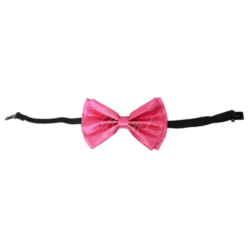 Neon Pink Matching Set Suspender and Bow Tie