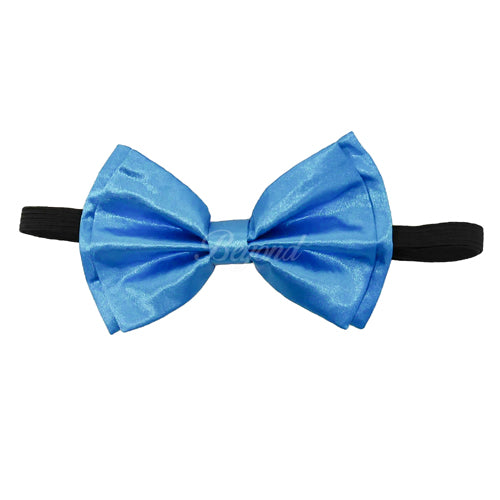 Neon Blue Matching Set Suspender and Bow Tie