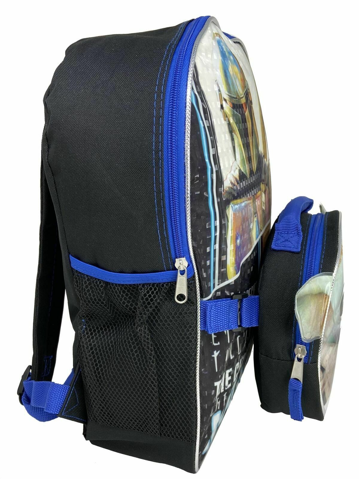 The Mandalorian Baby Yoda THE CHILD 16" Backpack - Detachable Insulated Shaped Lunch Bag