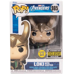 FUNKO POP! Avengers Loki with Scepter Pop! Vinyl Figure - Entertainment Earth Exclusive