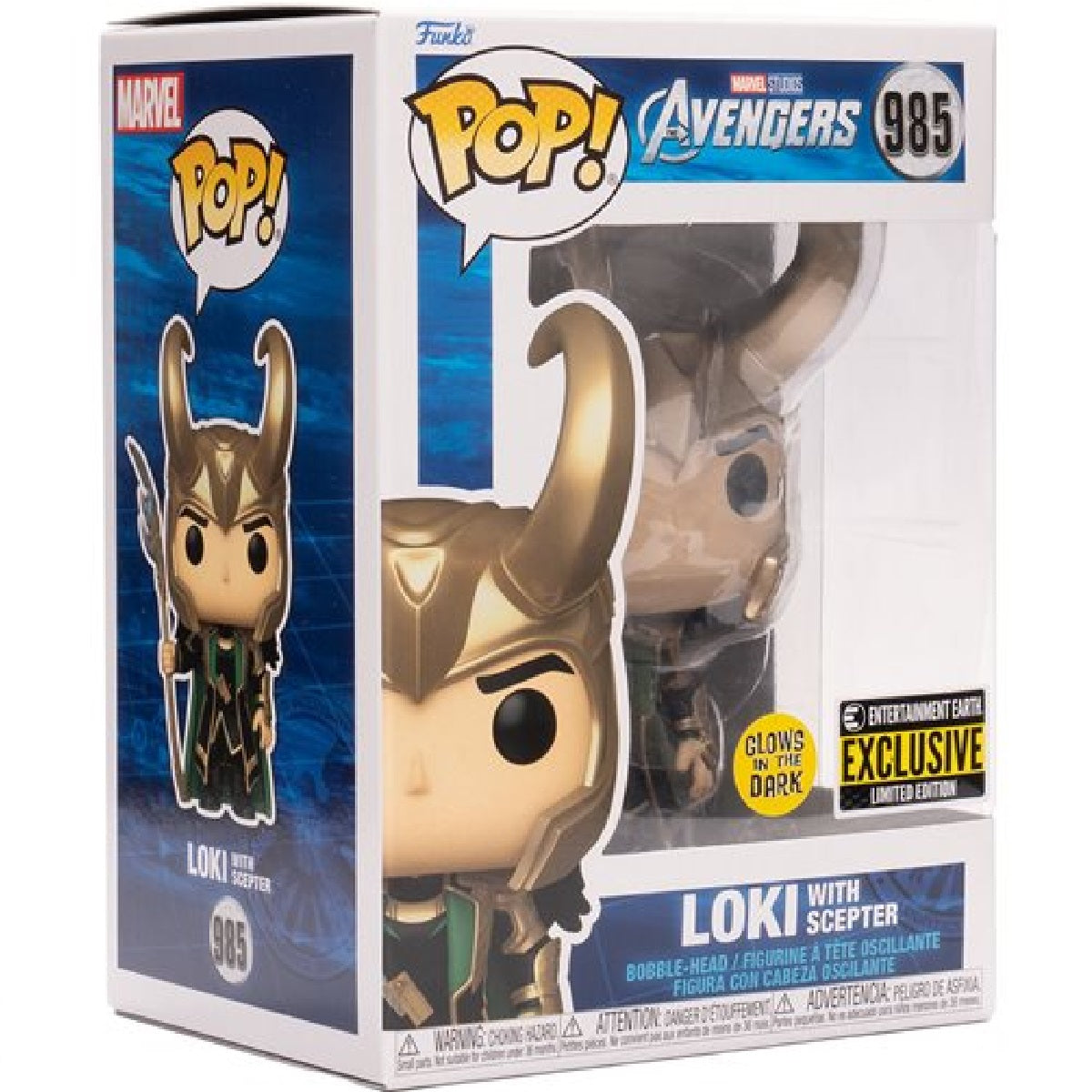 FUNKO POP! Avengers Loki with Scepter Pop! Vinyl Figure - Entertainment Earth Exclusive