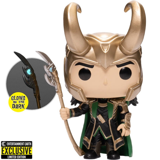 FUNKO POP! Avengers Loki with Scepter Pop! Vinyl Figure - Entertainment Earth Exclusive