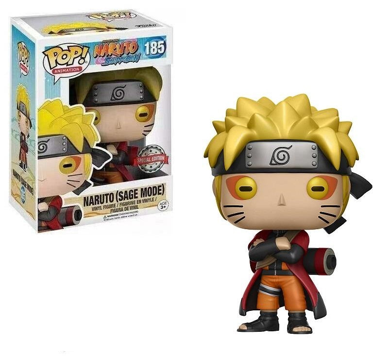 Funko Pop! Naruto Shippuden - Naruto (Sage Mode) Vinyl Figure #185 Special Edition Sticker Hot Topic Exclusive