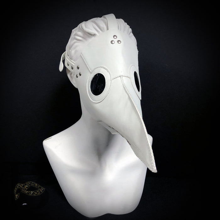 Men's Masks: Plague Doctor Masks - Raven Bird Mask White Masquerade Mask Goggle Eyes