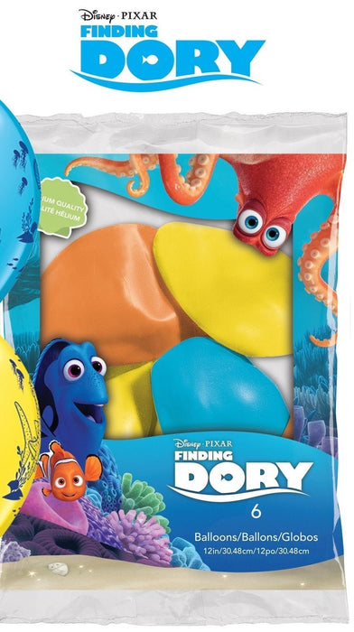 Finding Dory Latex Balloons (6ct) Birthday Party Supplies 12" HELIUM NOT INCLUDED