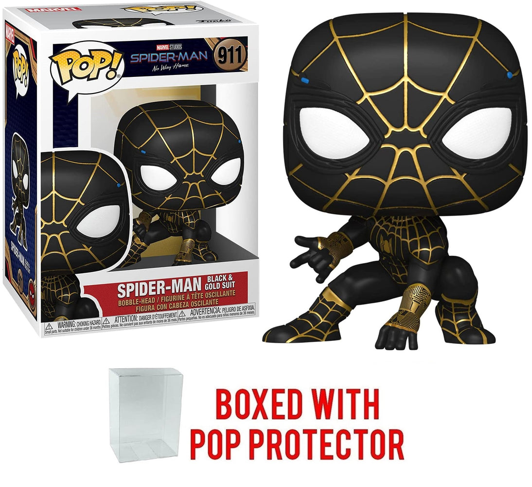 Funko Pop! Marvel: Spider-Man: No Way Home - Spider-Man in Black and Gold Suit #911 Vinyl Figure
