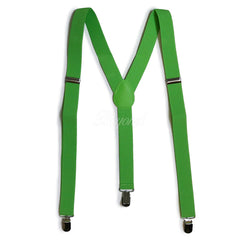 Neon Green Matching Set Suspender and Bow Tie