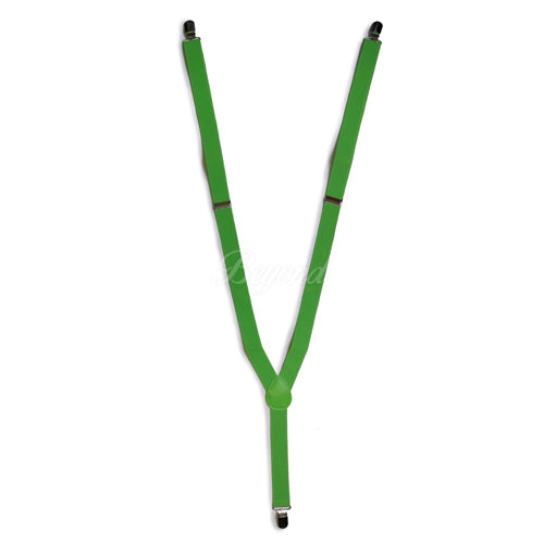 Neon Green Matching Set Suspender and Bow Tie