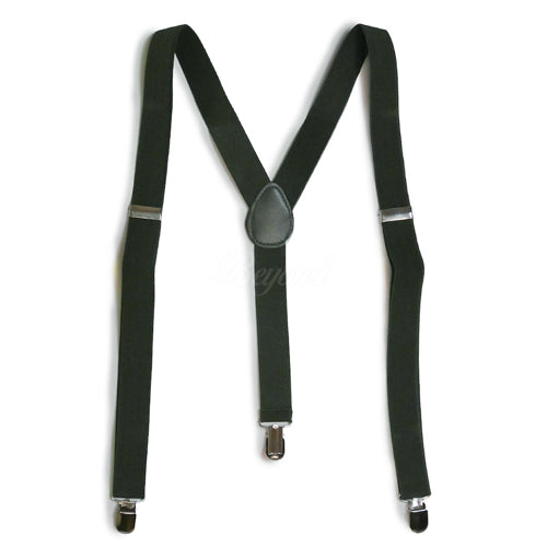 Olive Hunter Green Matching Set Suspender and Bow Tie — Beyond Collectibles