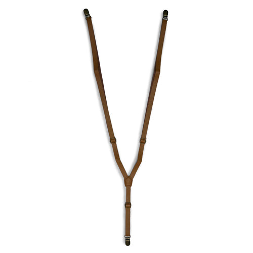 Light Brown Skinny Leather Suspender